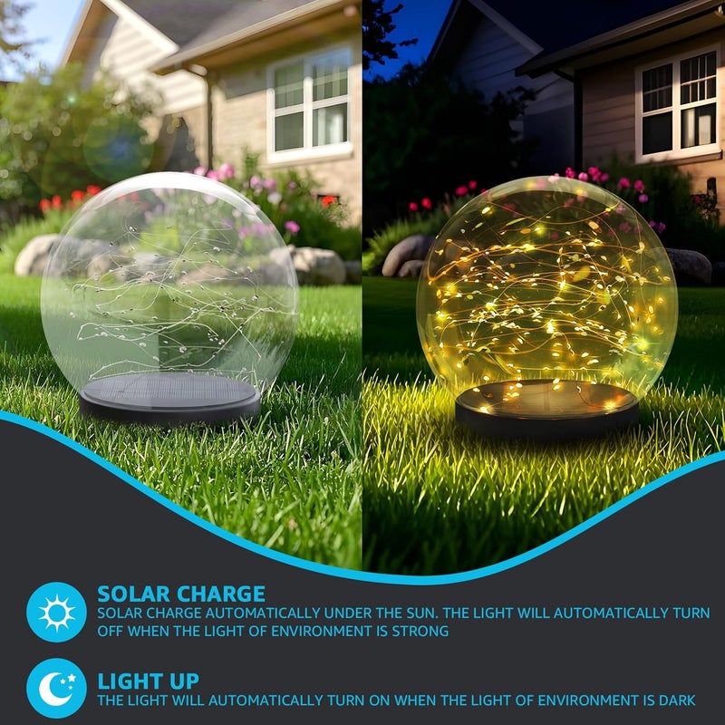 UUFFOO 2-Pack 7.4x7.4 Solar Floating Pool Lights Ball Solar Powered LED Flickering That Float Globe Lights Water-Resistant IP66 for Swimming Pool Decor Pond Garden Party - Image 4